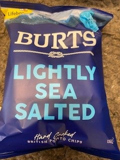 Burts Lightly Sea Salted Hand cut crisps 150g