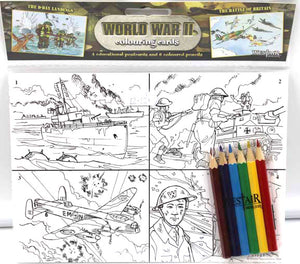 Colouring Cards - WWII